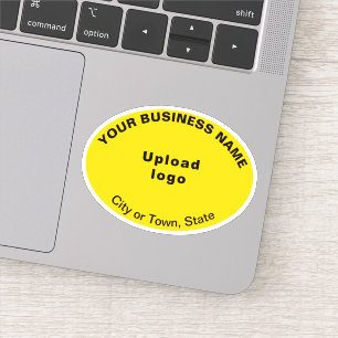 Sticker Emplacement de l'entreprise sur la forme ovale jau