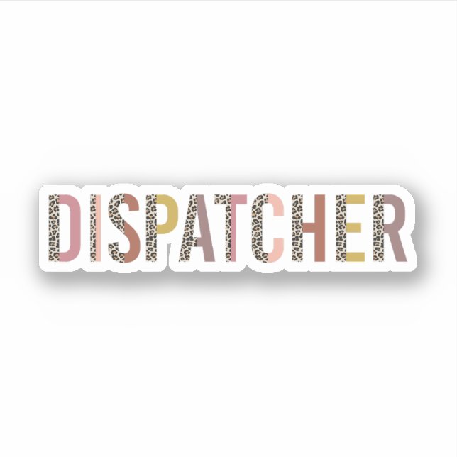 Sticker Empreinte de léopard de répartiteur - Dispatcher d (Devant)