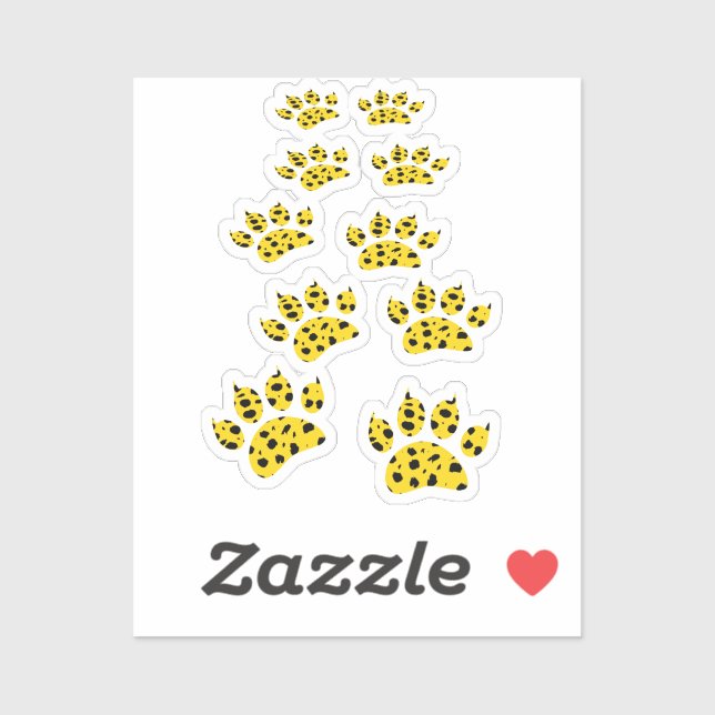 Sticker Empreinte de patte Cheetah (Feuille)