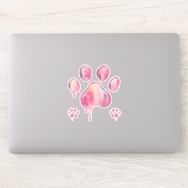 Sticker Empreinte de patte de peinture de goutte (Ordinateur)