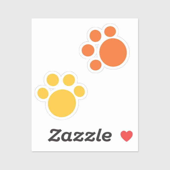 Sticker Empreintes de pattes brillants (Feuille)