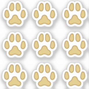 Sticker Empreintes de pattes de Chien Mini Tan Animal Trac
