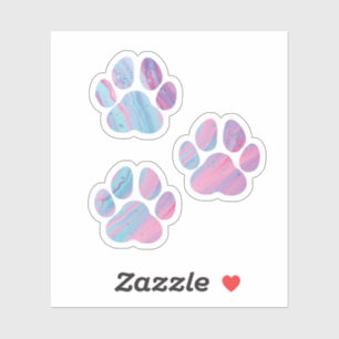 Sticker Empreintes de pattes de chiens - Fils de peinture 
