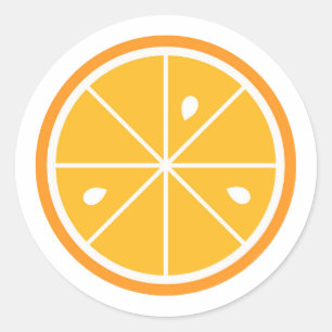 Sticker en agrumes orange