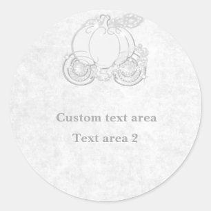Sticker en argent blanc Cinderella Princess Carrie