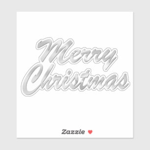 Sticker en argent de Noël joyeux