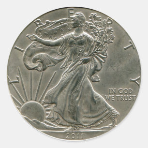Sticker en argent Lady Liberty