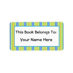 Sticker en boîte Bibliophile rayé amusant cadeau