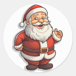 Sticker en caricature du Père Noël