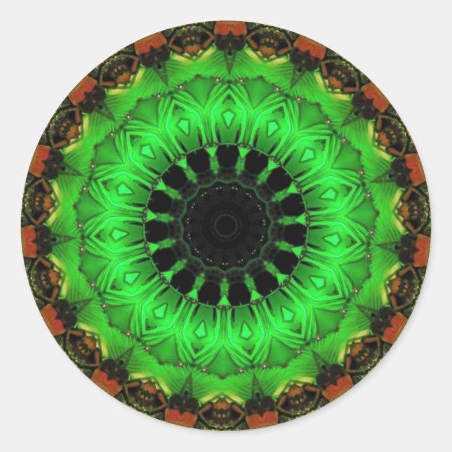 Sticker en cercle émeraude (Devant)