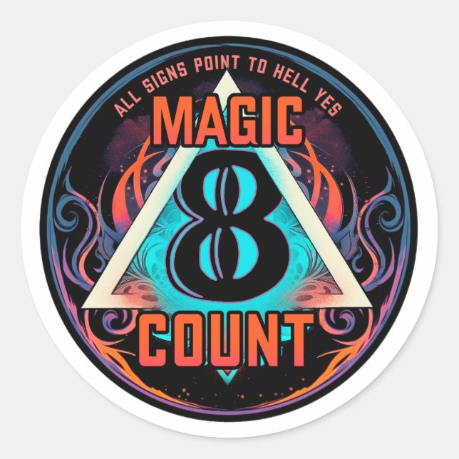 Sticker en cercle magique 8 comtes (Devant)