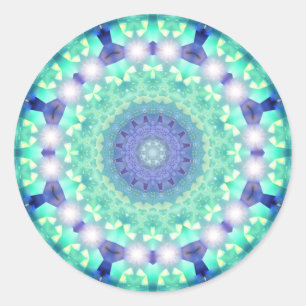 Sticker en cercle magique à la menthe violette