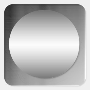 Sticker en cercle métallique encadré lisse