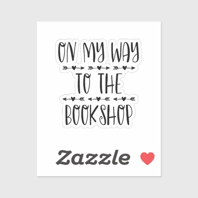 Sticker En Chemin Vers La Librairie (Feuille)