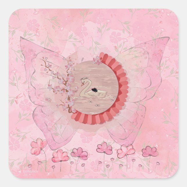 Sticker en cygne (Devant)