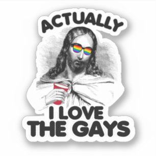 Sticker En fait, j'adore les gays