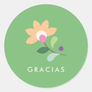 Sticker en fleurs botaniques Cinco de Mayo - Verde