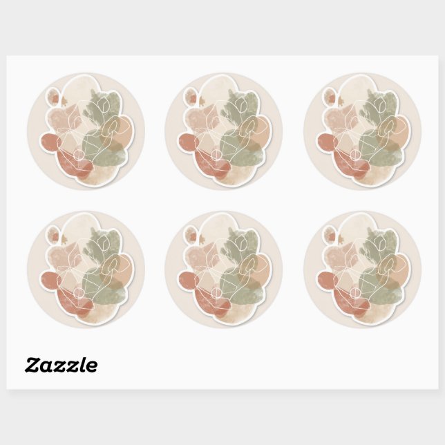 Sticker en forme Abstraite minimale (Feuille)