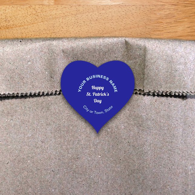 Sticker en forme de coeur d'affaires Blue Saint Pa (Créateur téléchargé)
