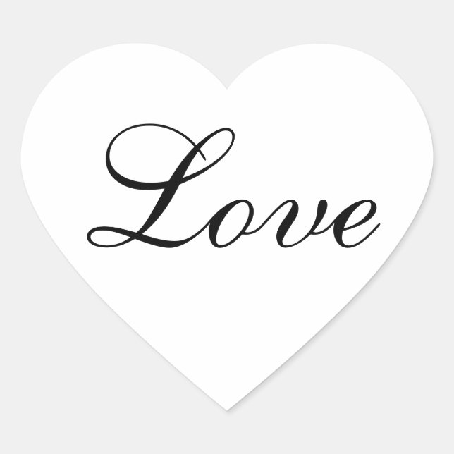 Sticker en forme de coeur d'amour pour le mariage  (Devant)