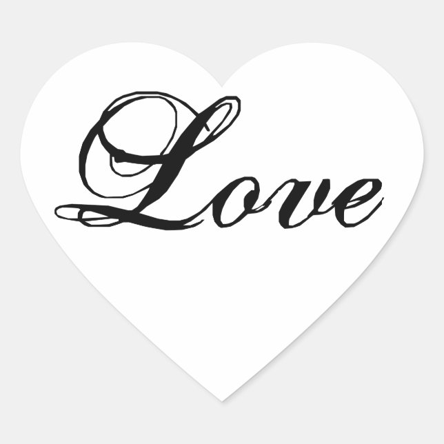Sticker en forme de coeur d'amour pour les faveurs (Devant)
