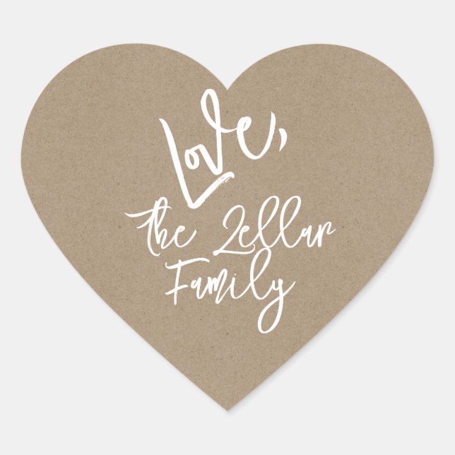 Sticker en forme de coeur personnalisé (Devant)