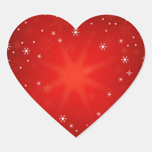 Sticker en forme de coeur rouge (Devant)