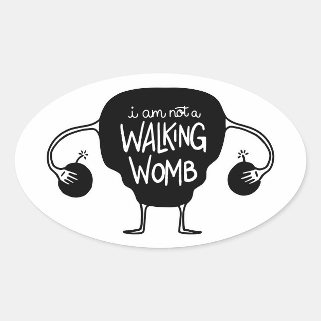 Sticker en forme de womb à pied (Devant)