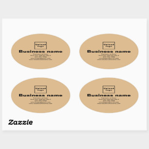 Sticker en forme ovale Brown légère de marque comm