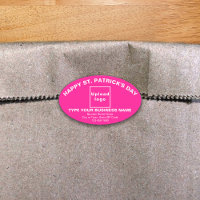 Sticker en forme ovale Pink Saint Patrick Business