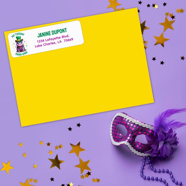 Sticker en gros Mardi Gras Mardi Hippo (Créateur téléchargé)