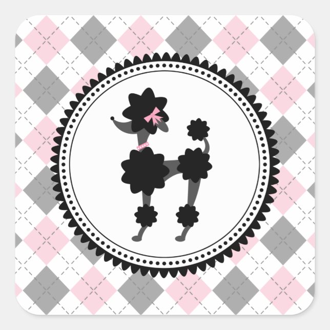Sticker en Jacquard rose et gris (Devant)