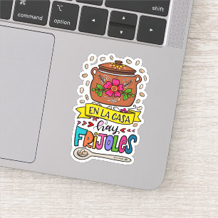 Sticker En La Casa Hay Frijoles, dessiné à la main