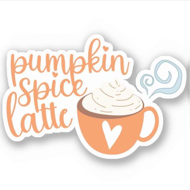 Sticker en latte à épices citrouille (Devant)