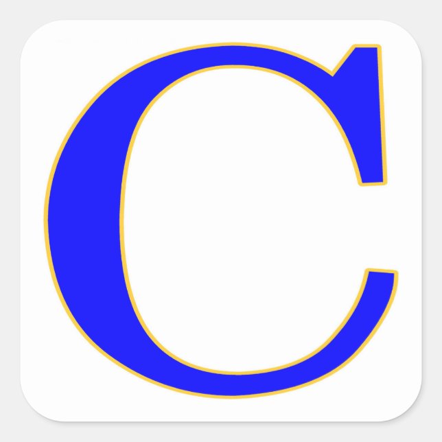 Sticker en lettre bleue C (Devant)
