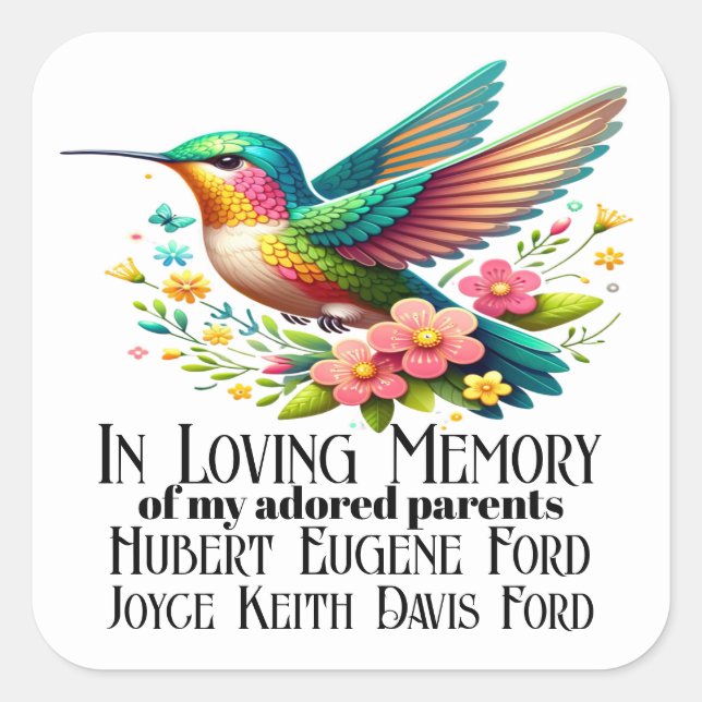 Sticker en mémoire d'amour (Devant)