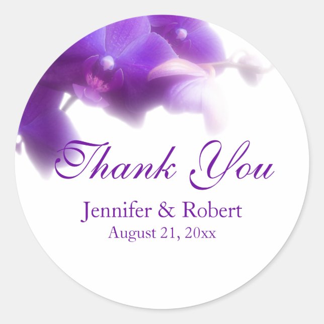 Sticker en Merci d'orchidée violette (Devant)