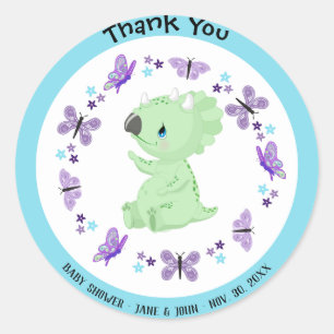 *~* Sticker en Merci étoile à papillon Dinosuar