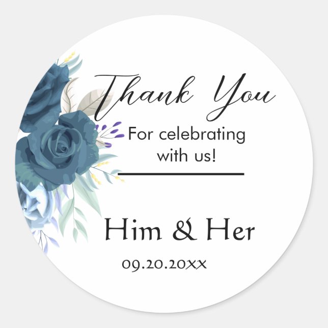 Sticker en Merci floral (Devant)