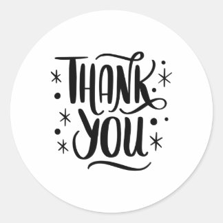Sticker en Merci minimaliste noir et blanc