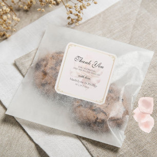 Sticker en Merci rose souple