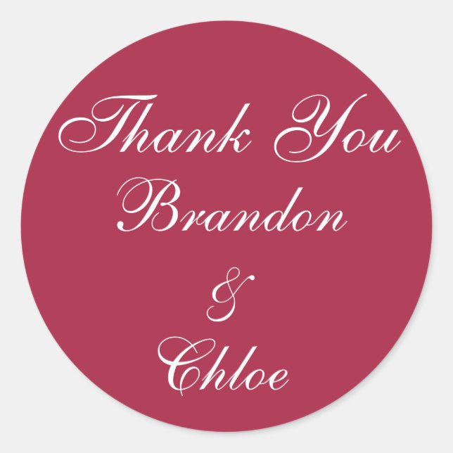 Sticker en Merci Ruby Red et Pearls (Devant)