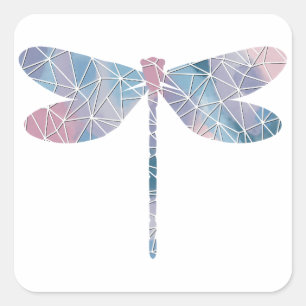 Sticker en mosaïque de papier mince libellule