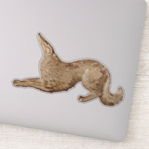 Sticker en or Borzoi Die Coupe Vinyl