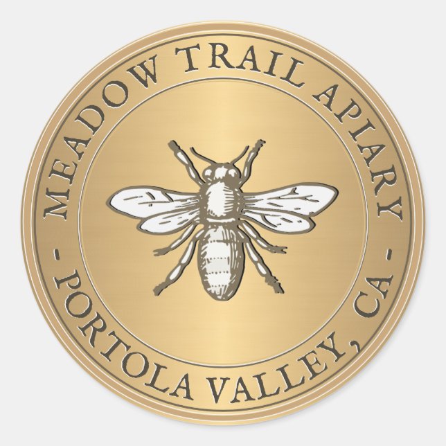 Sticker en or métallique héraldique (Devant)