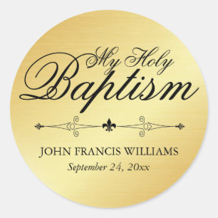 Sticker en or personnalisé My Holy Communion