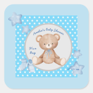 Sticker en peluche bleu