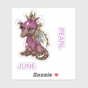 Sticker en pierre d'oiseau Dragon de juin