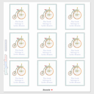 Sticker en plaque d'immatriculation bleu Circus Bi