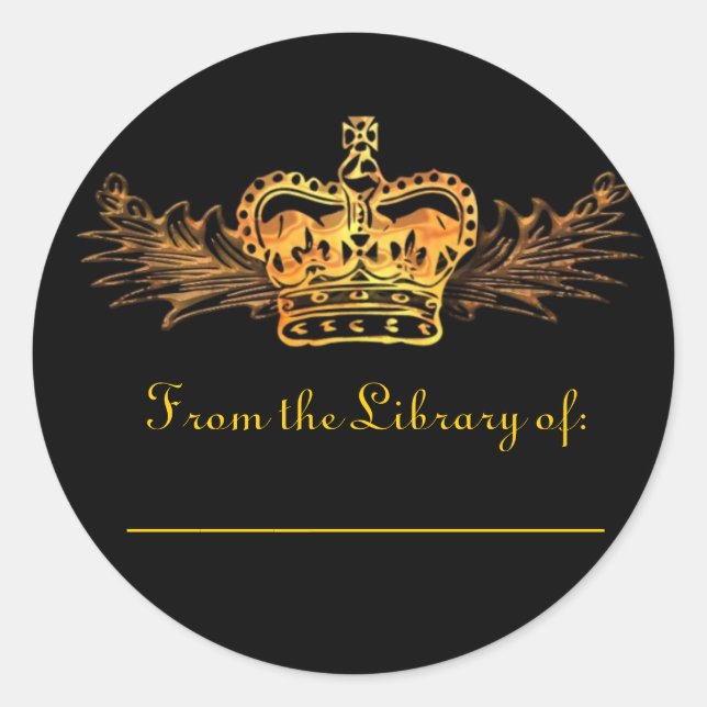 Sticker en plaque d'immatriculation Gold Crown (Devant)